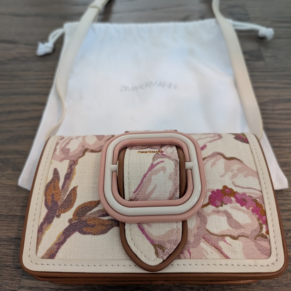 Zimmermann Mini Bag in Cream and Pink Floral